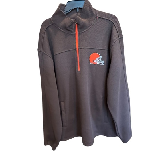 Men's Cleveland Browns Quarter-Zip Jacket - Picture 2 of 7